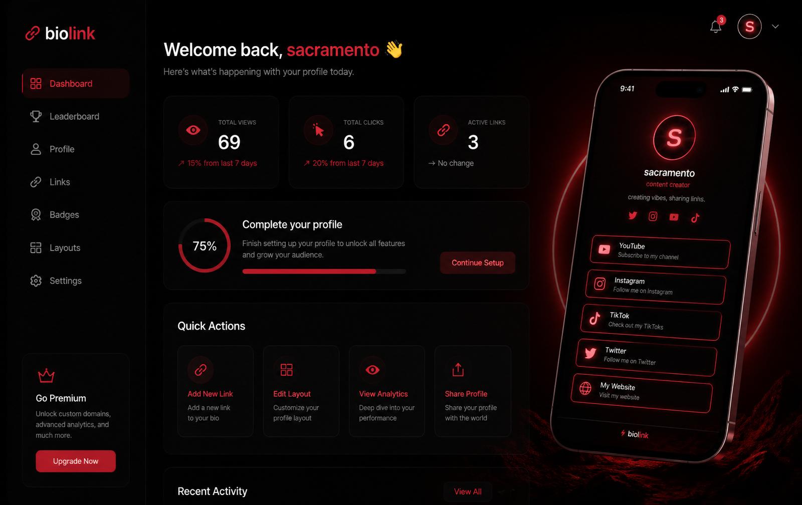sacramento.lol dashboard preview